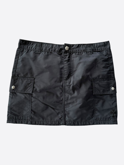 Chrome Hearts Black Nylon Cross Patch Women's Cargo Skirt