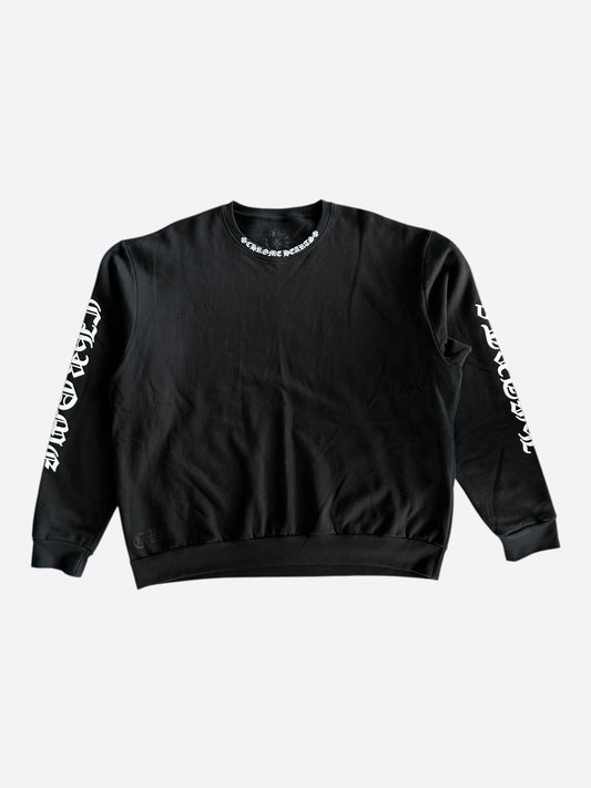 Chrome Hearts Black & White Neck Logo Sweater