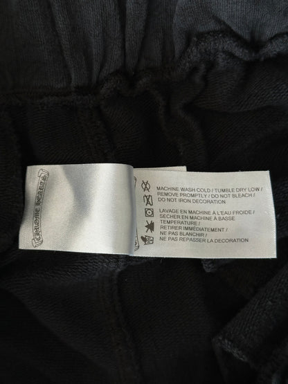 Chrome Hearts Black & White Horseshoe Logo Cross Jacquard Sweatpants