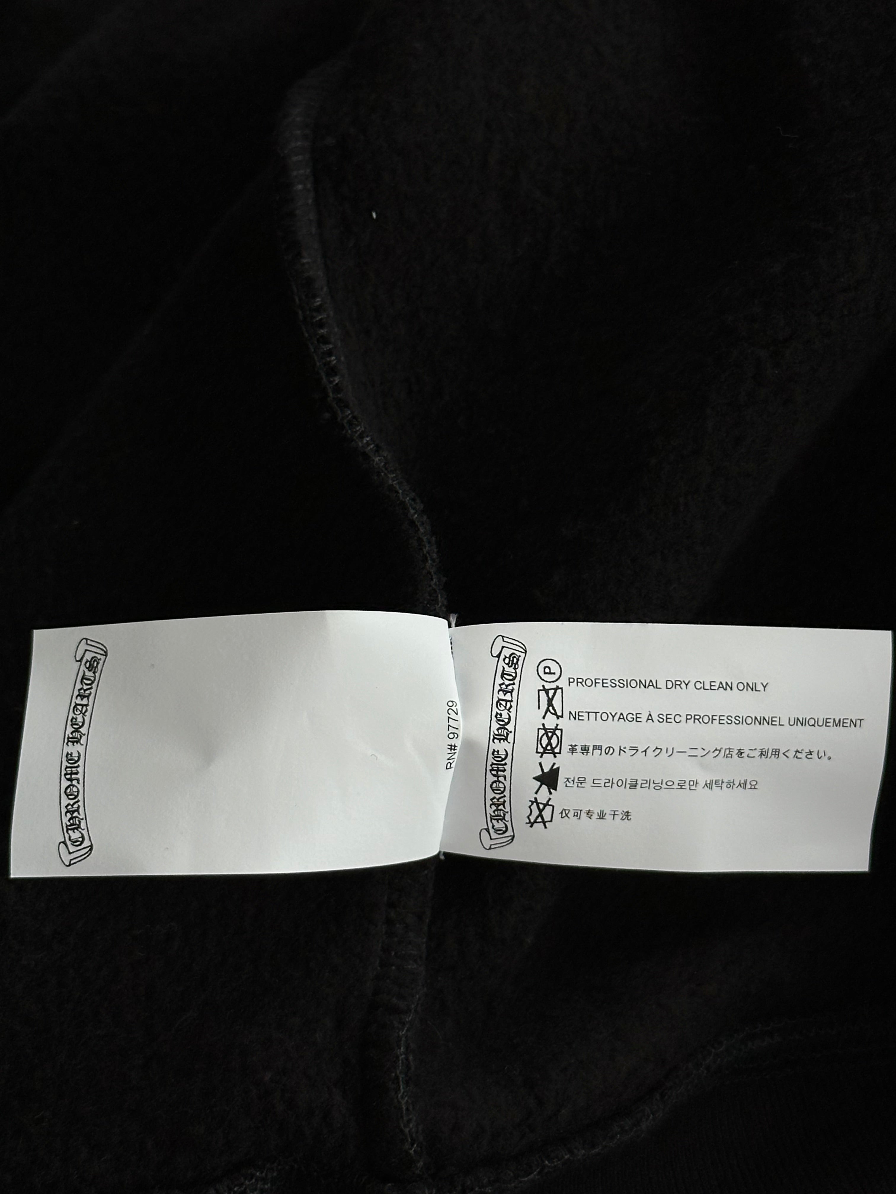 Chrome Hearts Black Triple Cross Patch Paper Jam Zip Up Hoodie