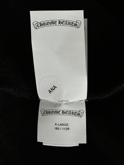 Chrome Hearts Black Triple Cross Patch Paper Jam Zip Up Hoodie