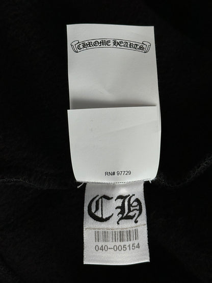 Chrome Hearts Black Triple Cross Patch Paper Jam Zip Up Hoodie