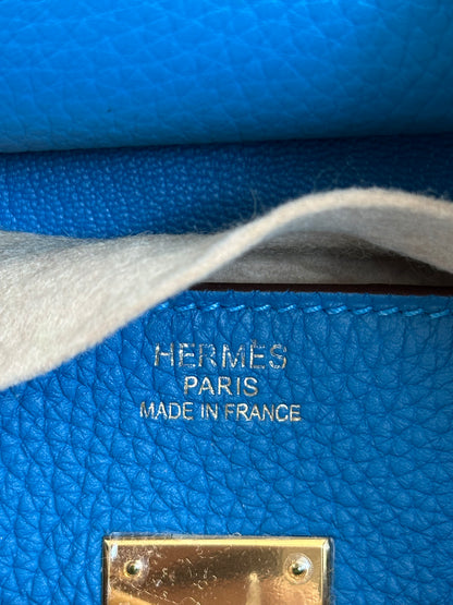 Hermes Blue Hydra Togo Birkin 35