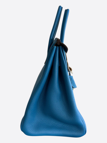 Hermes Blue Hydra Togo Birkin 35