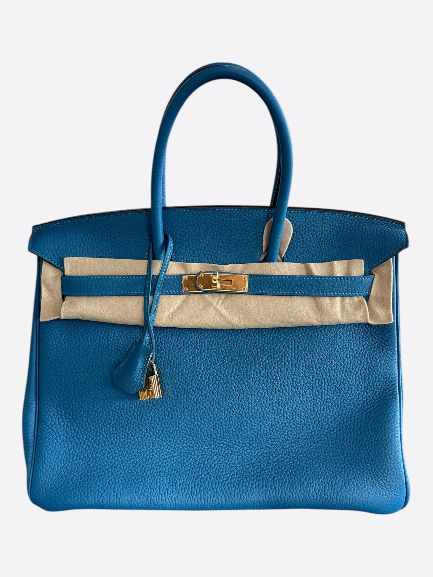 Hermes Blue Hydra Togo Birkin 35