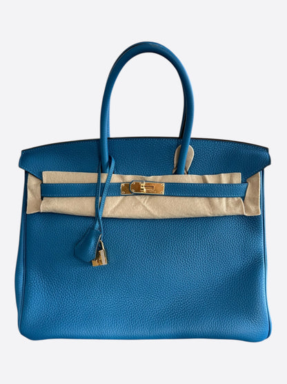 Hermes Blue Hydra Togo Birkin 35