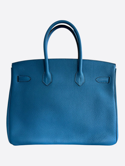 Hermes Blue Hydra Togo Birkin 35