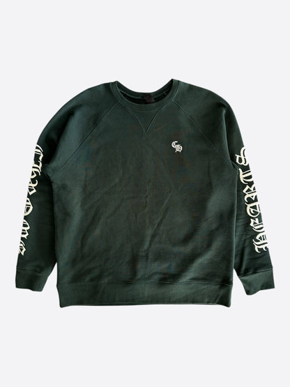 Chrome Hearts Green & White Slo Ride Embroidered Logo Sweater