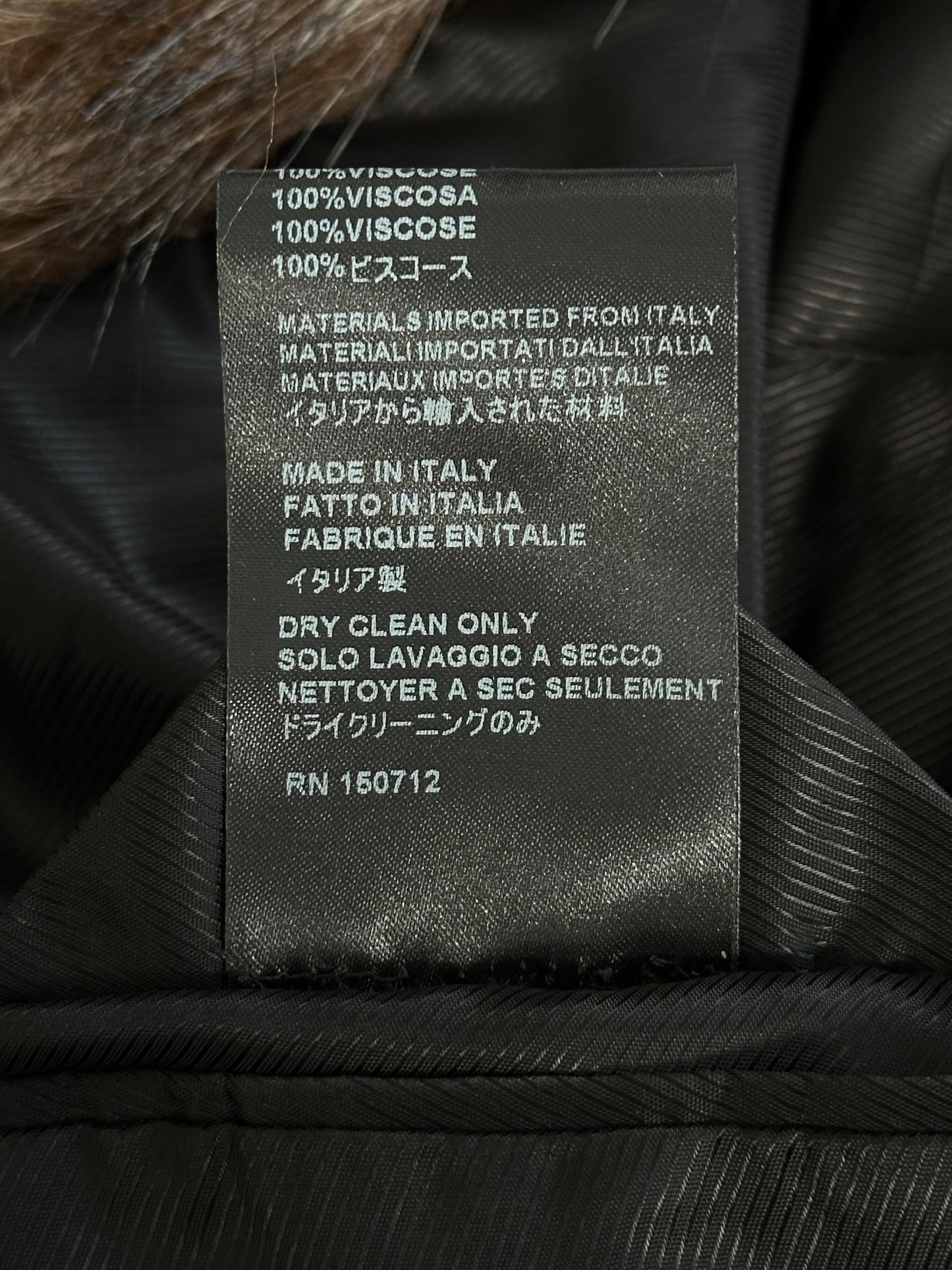 Amiri Brown Faux Fur Peacoat