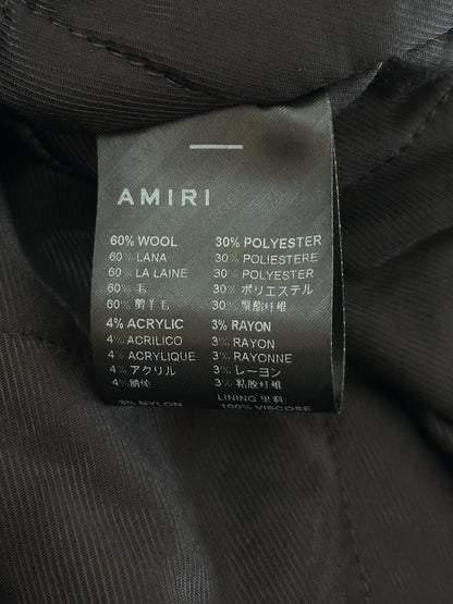 Amiri Aqua Plaid Script Logo Overshirt