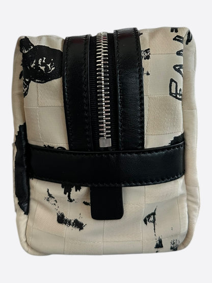 Amiri Wes Lang Beige & Black Checkered Reaper Dopp Kit