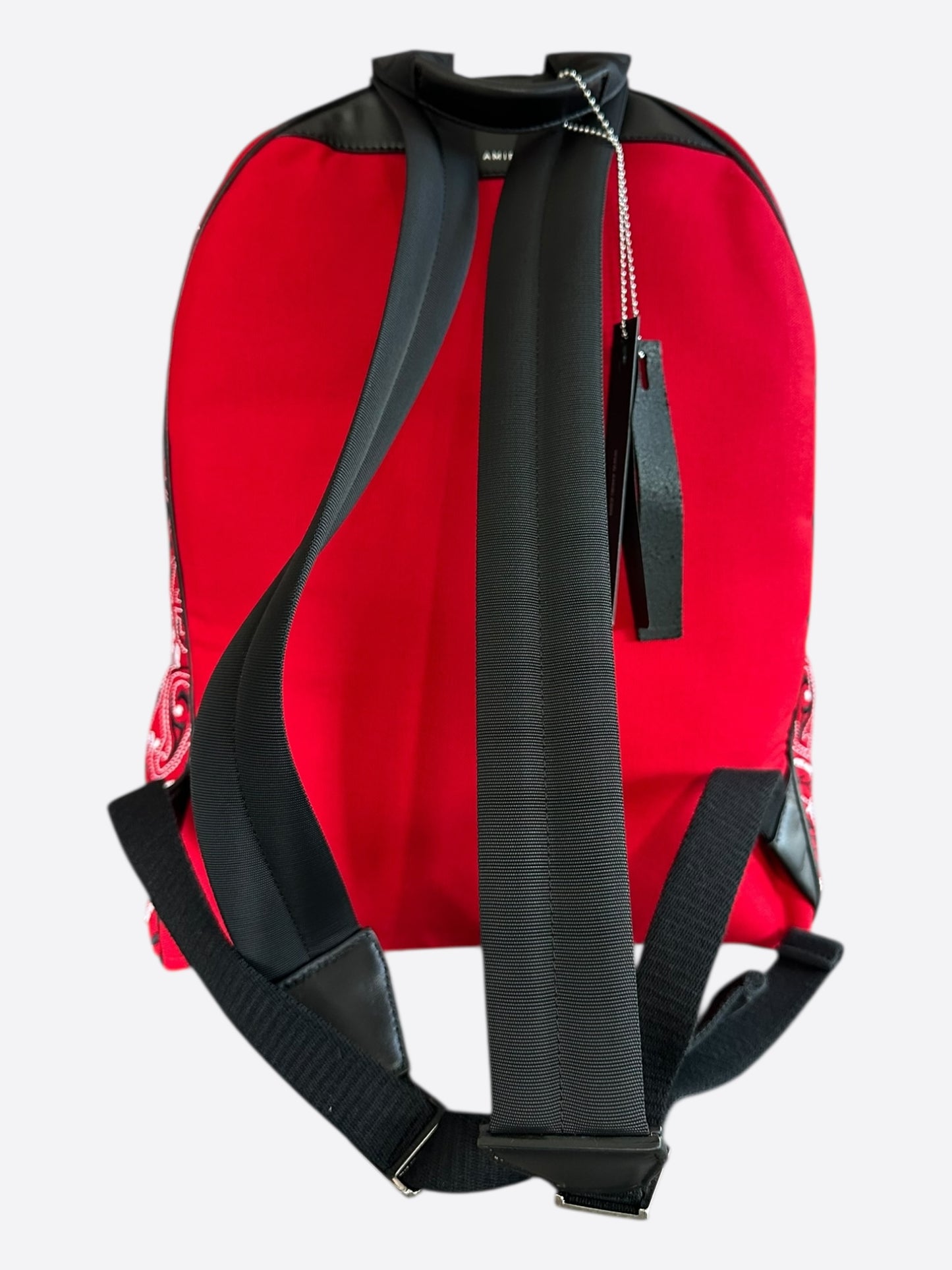 Amiri Red & Black Bandana MA Logo Embroidered Backpack