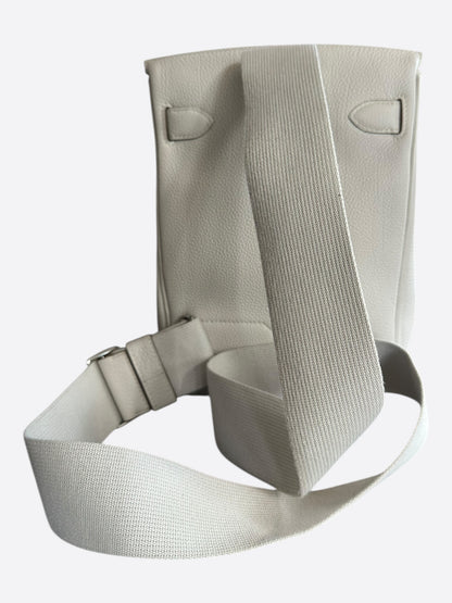 Hermes Light Grey HAC A Dos Crossbody Backpack
