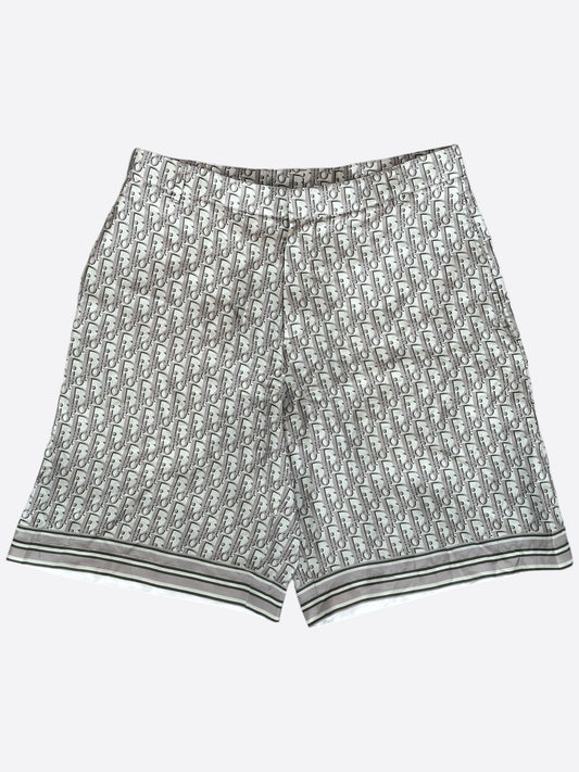 Dior Grey Oblique Silk Shorts