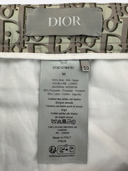 Dior Grey Oblique Silk Shorts