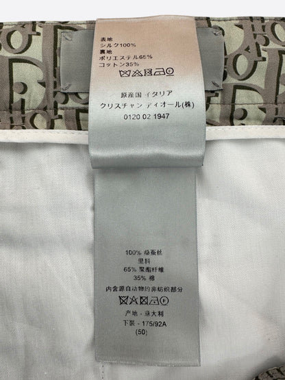 Dior Grey Oblique Silk Shorts