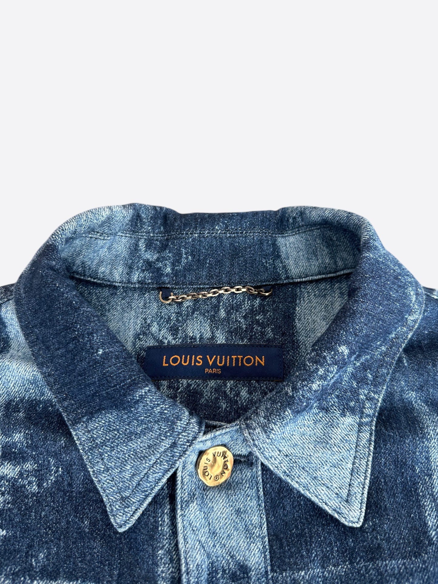 Louis Vuitton Blue Damier Salt Button Up Shirt