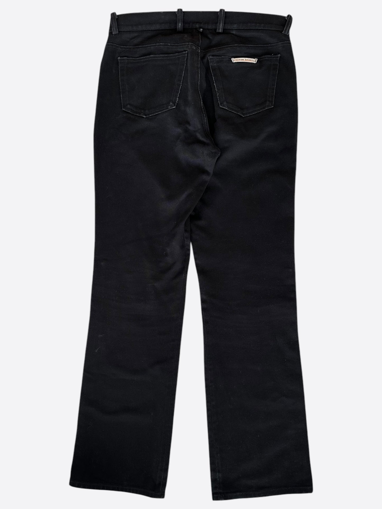 Chrome Hearts Black Fleur Knee Jeans