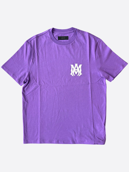 Amiri Purple & White MA Core Logo T-Shirt