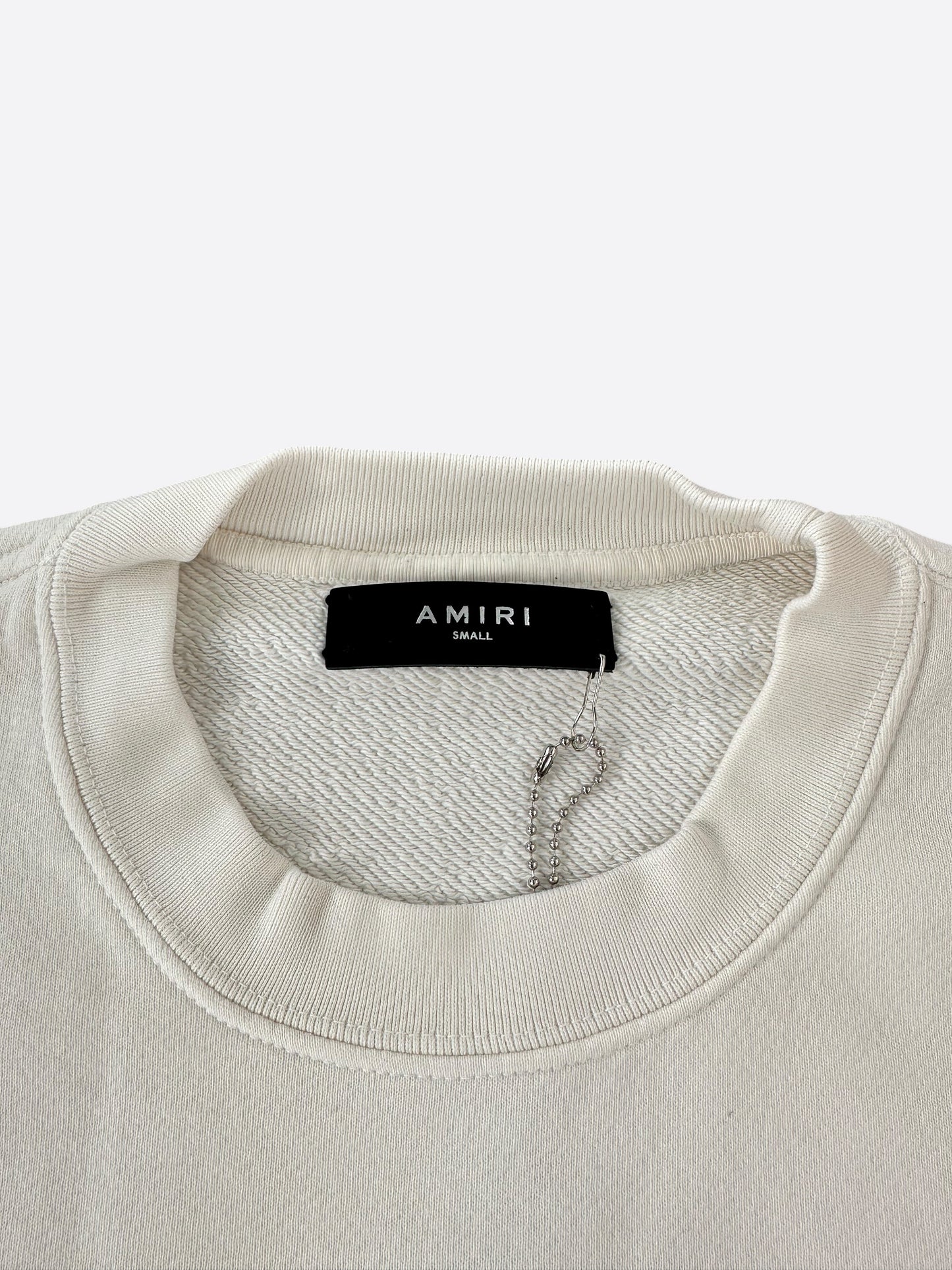 Amiri Playboy White & Pink Embroidered Logo Sweater