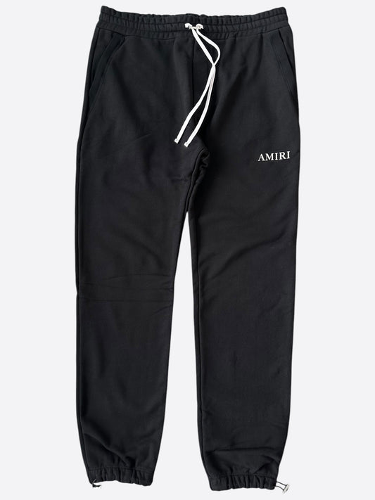 Amiri Black & White Puff Logo Sweatpants