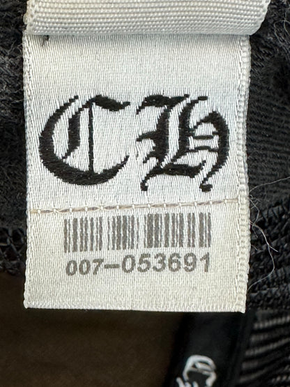 Chrome Hearts Black Triple Leather Cross Patch Trucker Hat