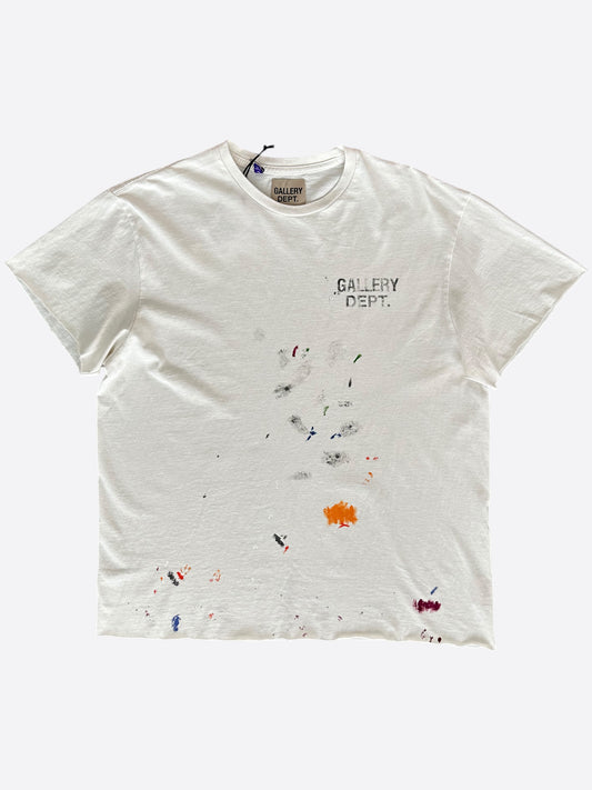 Gallery Dept White Paint Splatter Boardwalk T-Shirt