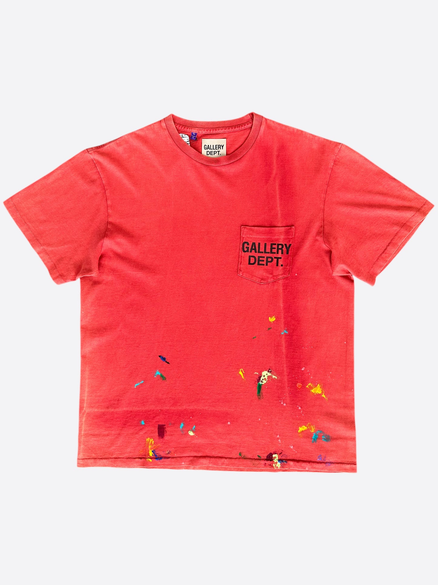 Gallery Dept Vintage Red Paint Splatter Logo T-Shirt