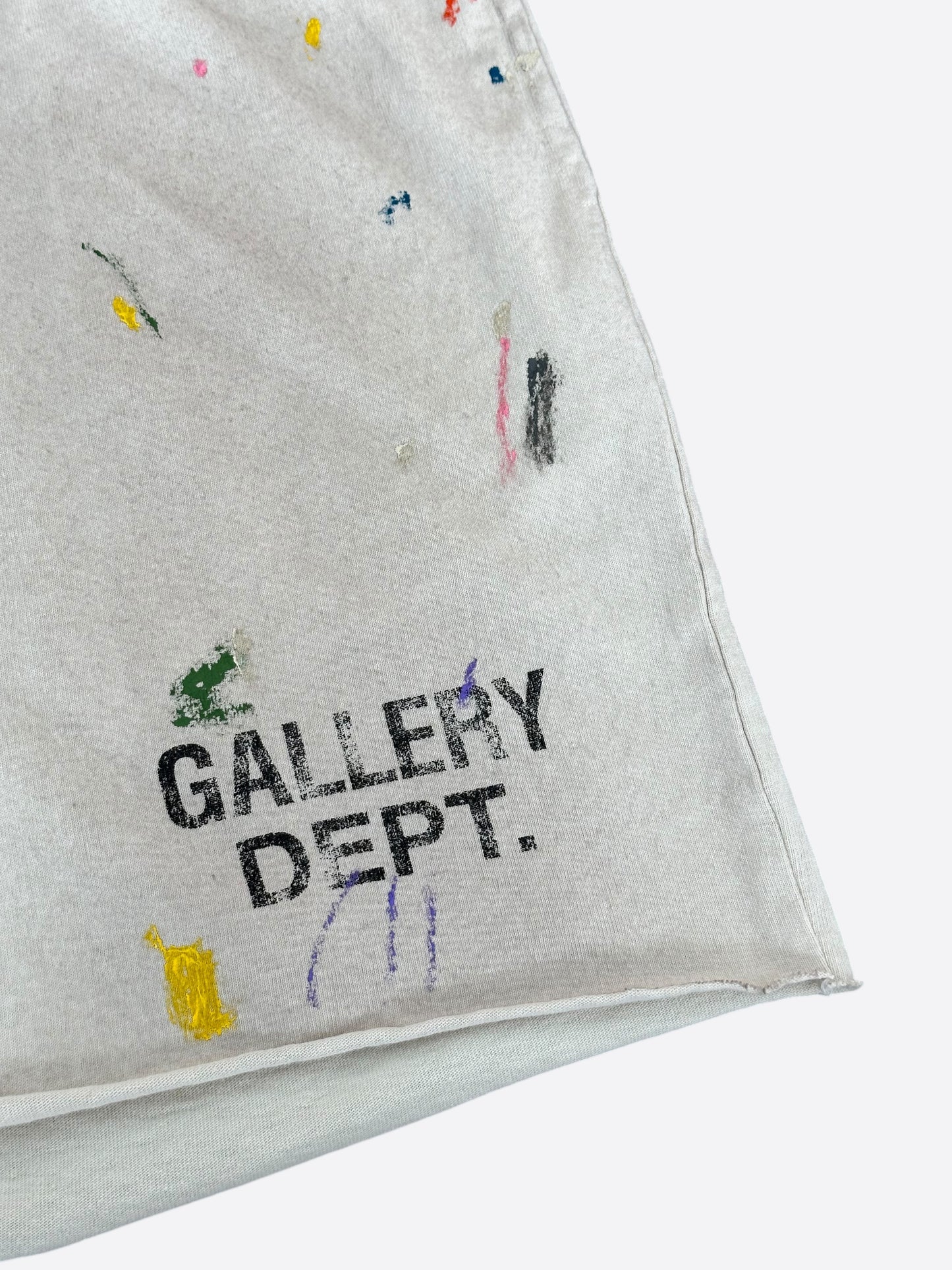 Gallery Dept Vintage White Paint Splatter Insomnia Shorts