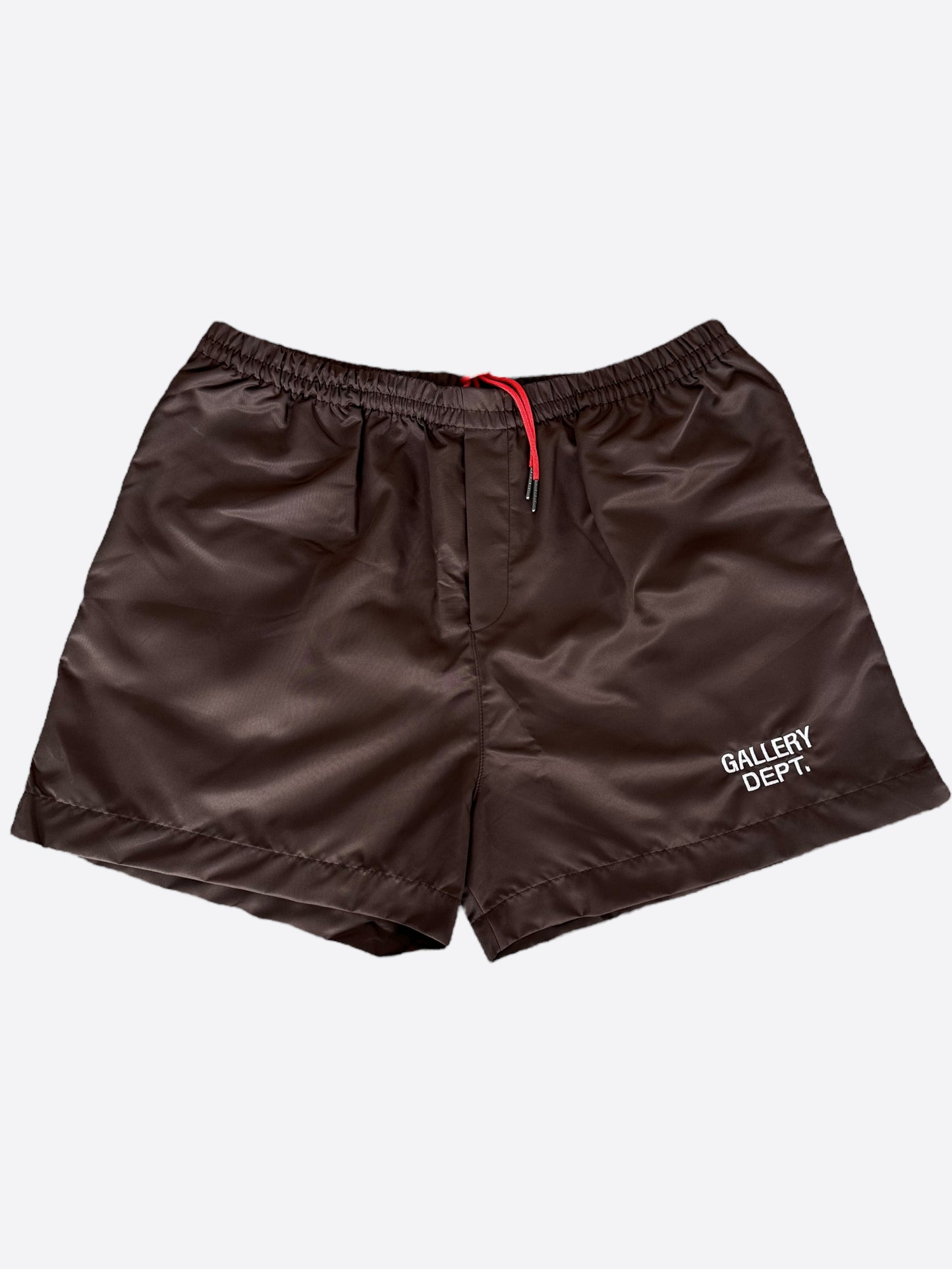 Gallery Dept Brown & White Embroidered Logo Zuma Shorts