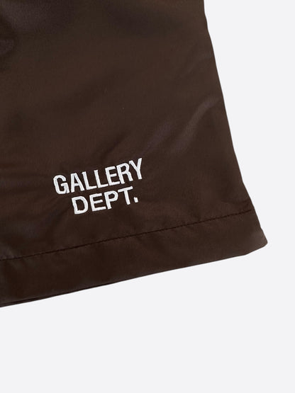 Gallery Dept Brown & White Embroidered Logo Zuma Shorts