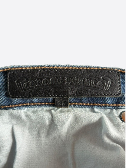 Chrome Hearts Levis Blue & Green Cross Patch Jeans