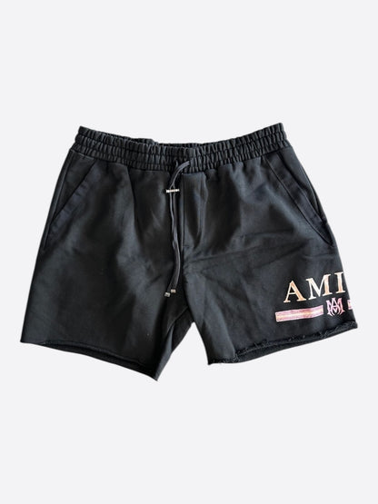 Amiri Black & Watercolor MA Bar Logo Shorts