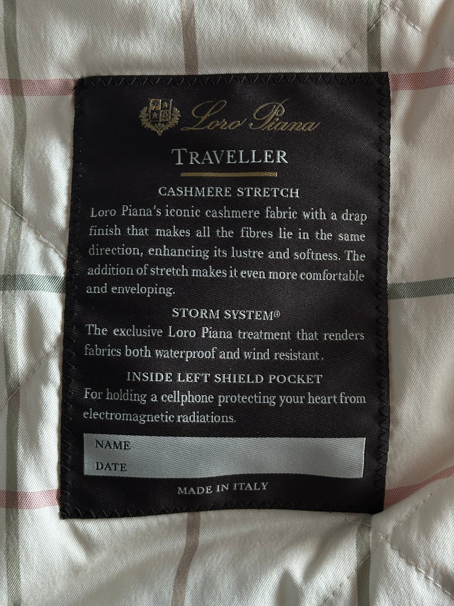 Loro Piana Navy Traveler Cashmere Jacket