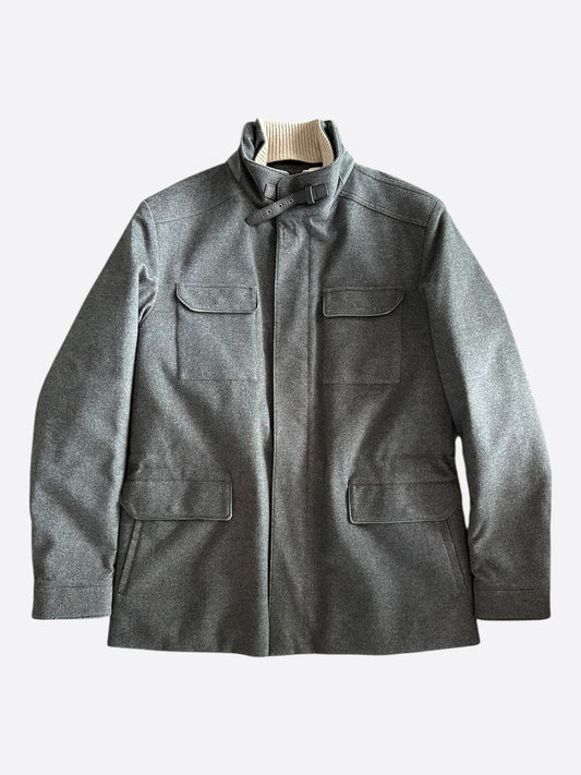 Loro Piana Grey Traveler Cashmere Jacket