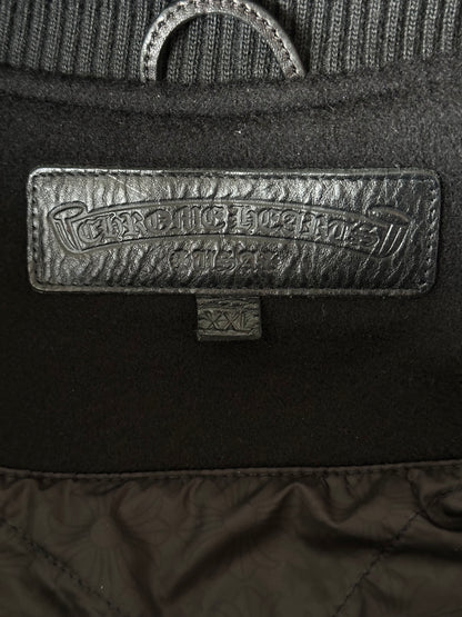 Chrome Hearts Black & White Chicken Varsity Jacket