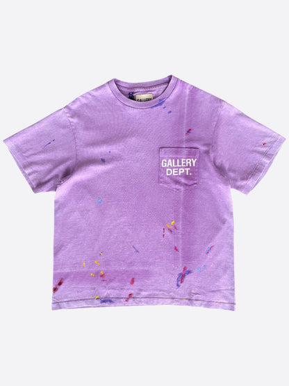 Gallery Dept Purple Paint Splatter Logo T-Shirt