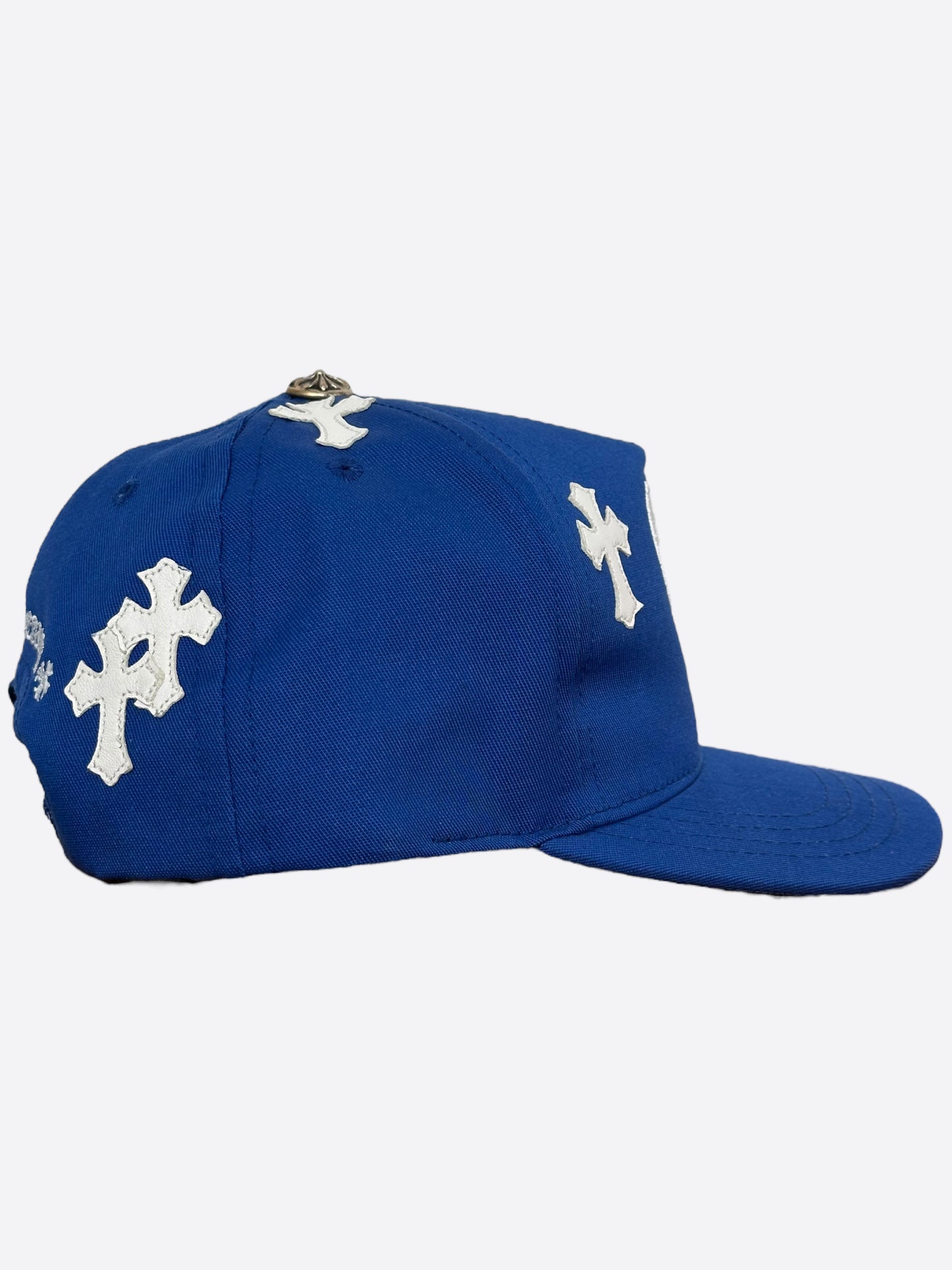 Chrome Hearts Blue & White Cross Patch Hat