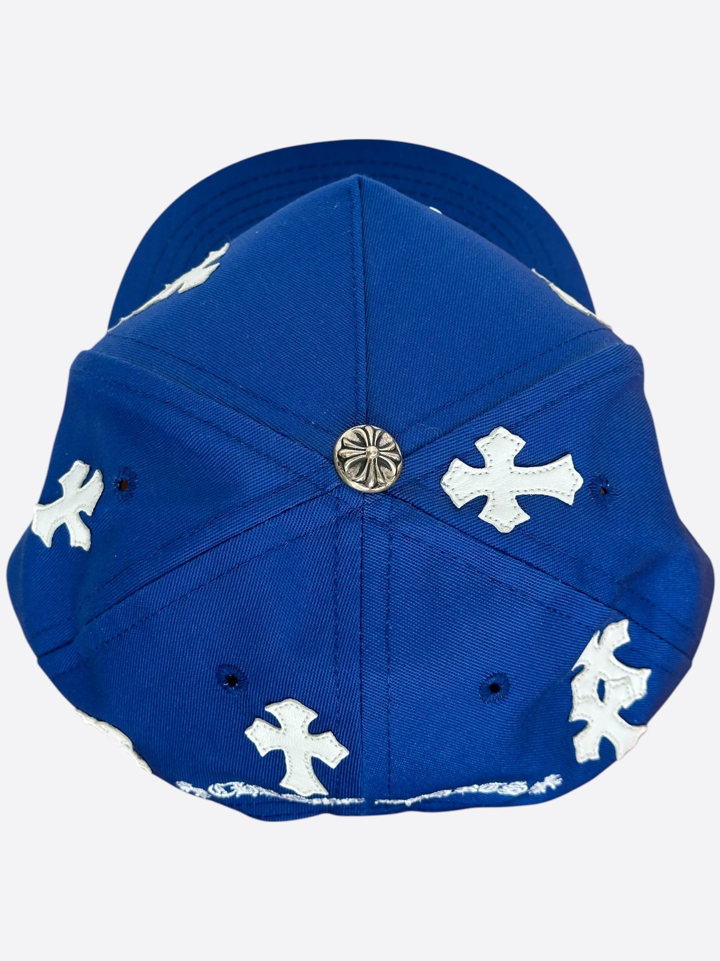 Chrome Hearts Blue & White Cross Patch Hat