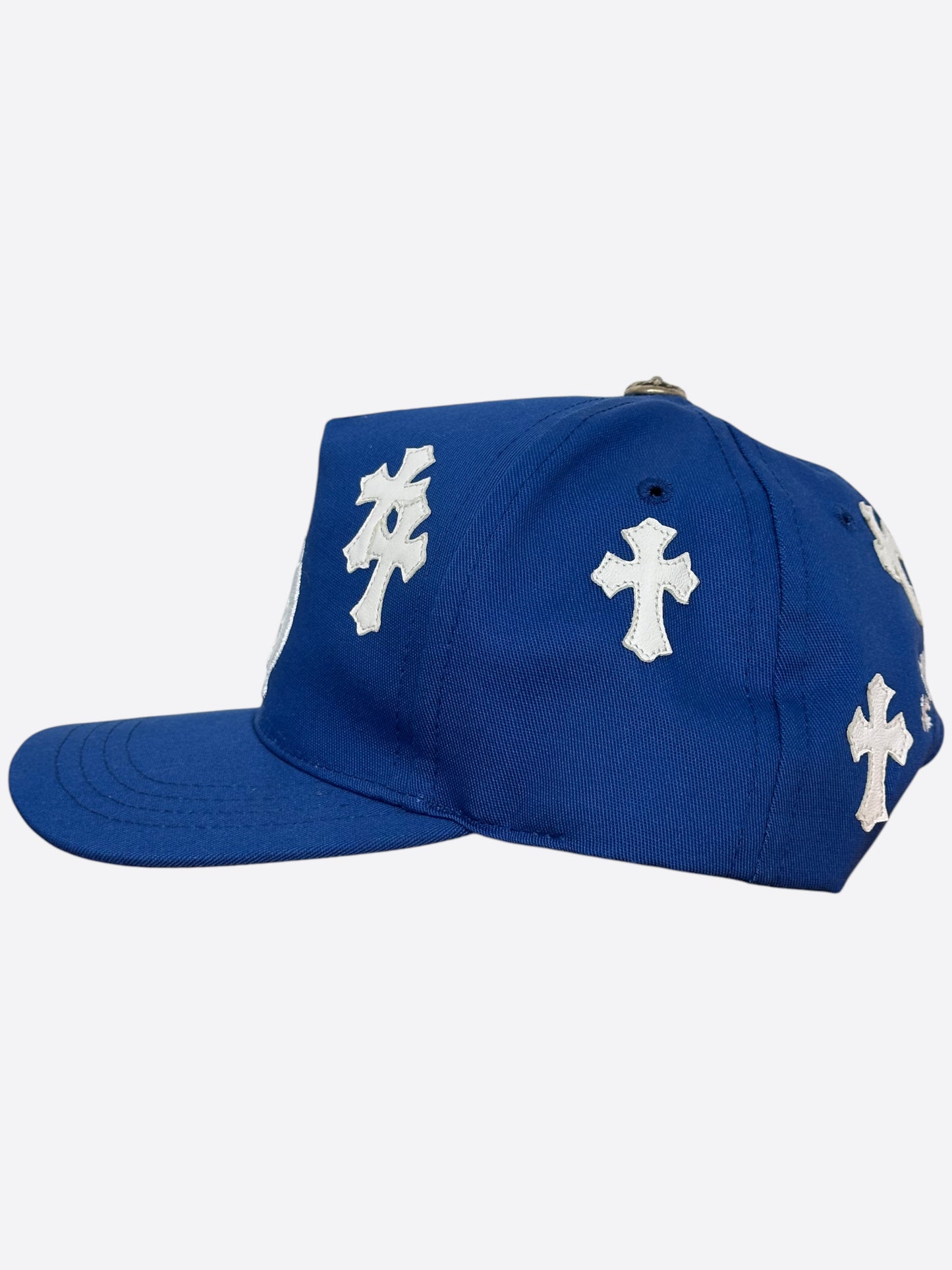 Chrome Hearts Blue & White Cross Patch Hat