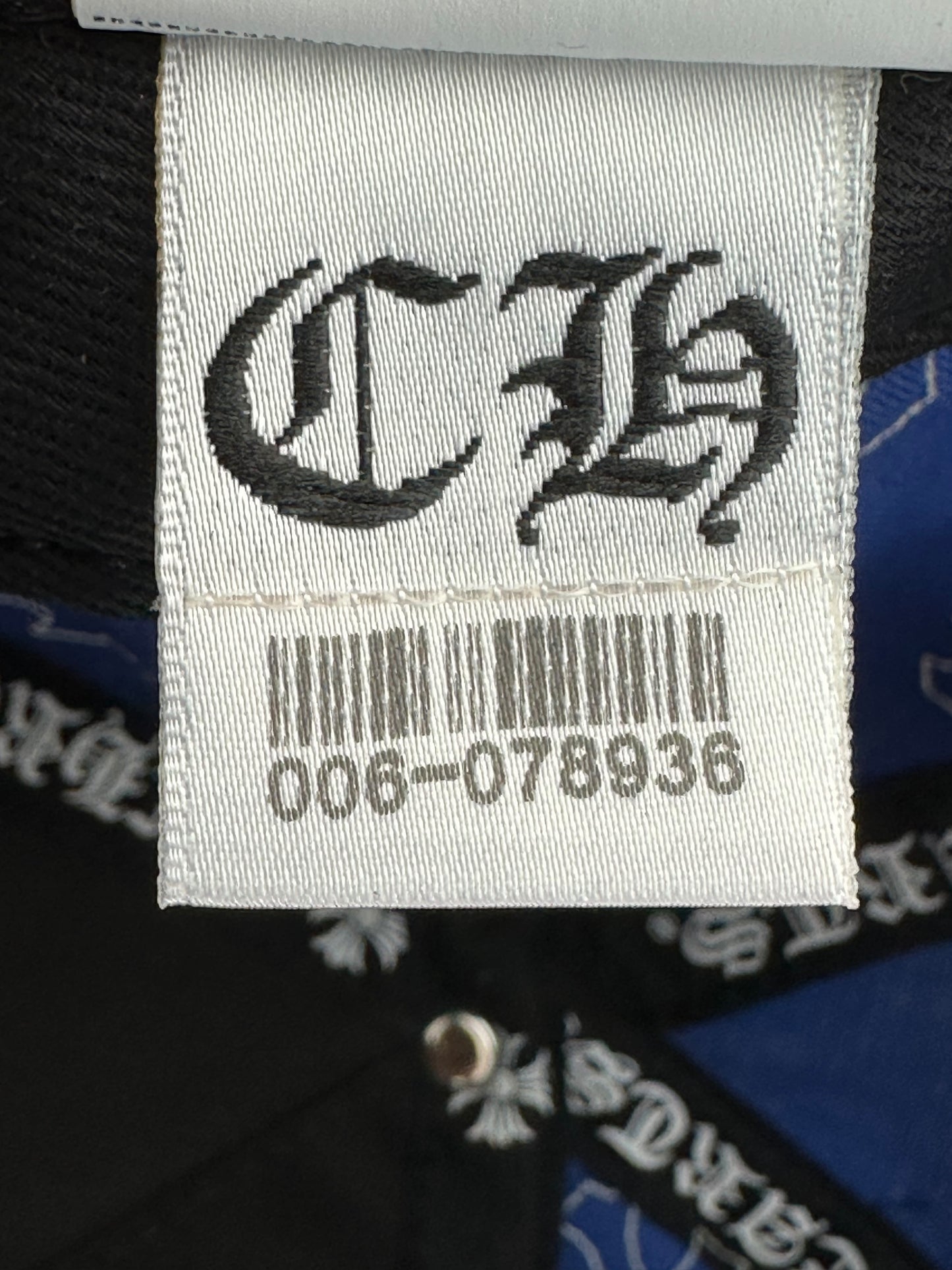 Chrome Hearts Blue & White Cross Patch Hat