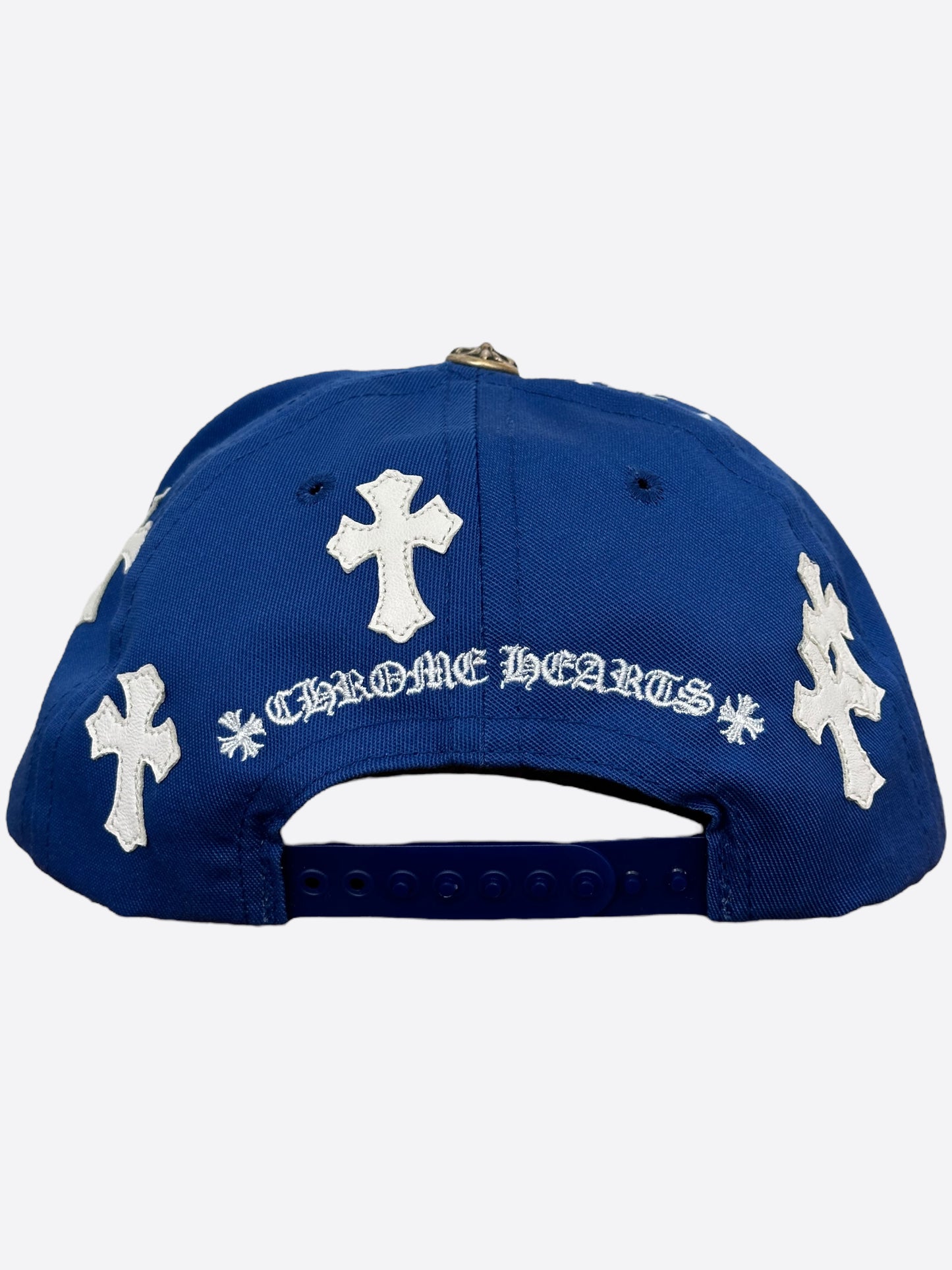 Chrome Hearts Blue & White Cross Patch Hat