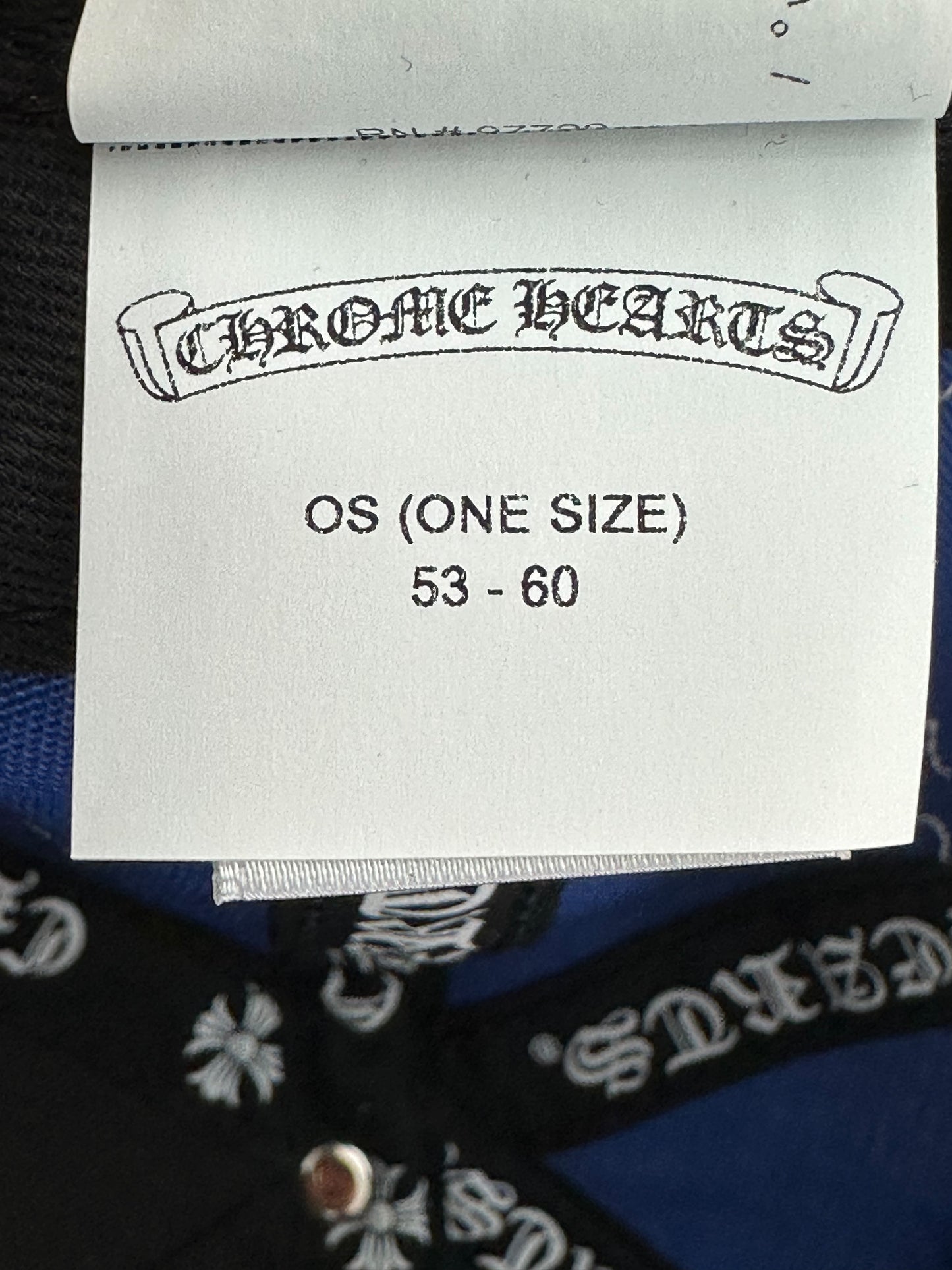 Chrome Hearts Blue & White Cross Patch Hat