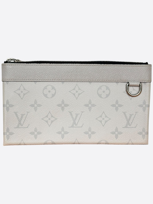 Louis Vuitton White Taigarama Monogram Discovery Pochette PM