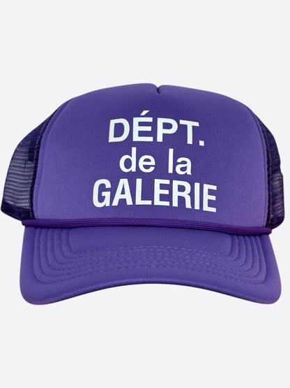 Gallery Dept Purple & White French Logo Trucker Hat