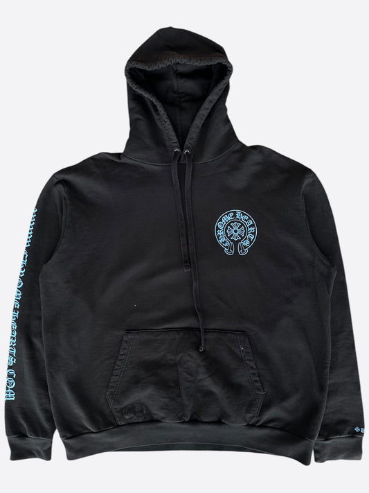 Chrome Hearts Black & Blue Online Exclusive Horseshoe Logo Hoodie