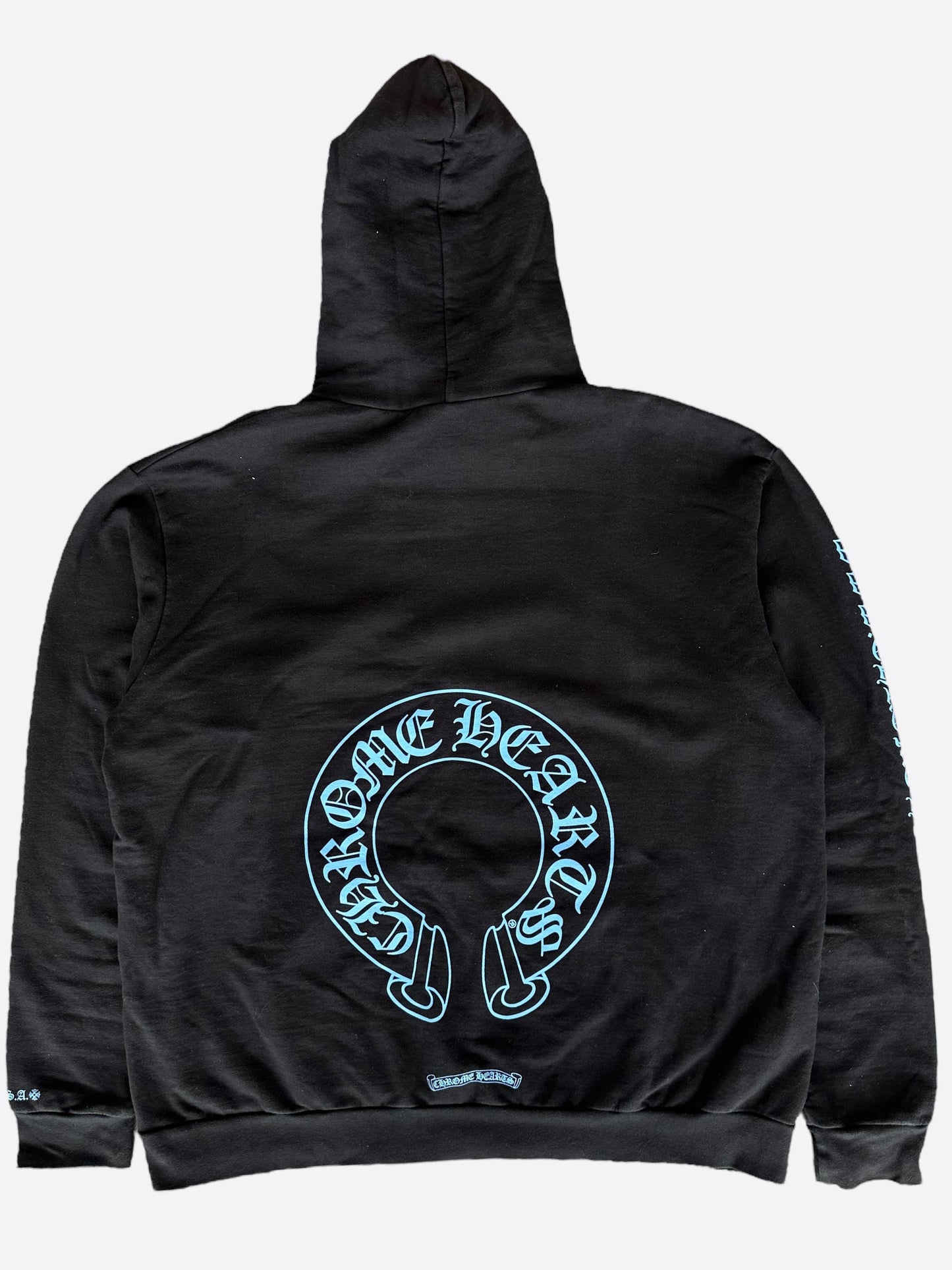 Chrome Hearts Black & Blue Online Exclusive Horseshoe Logo Hoodie