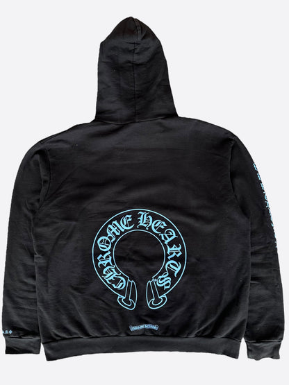 Chrome Hearts Black & Blue Online Exclusive Horseshoe Logo Hoodie