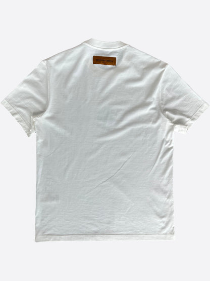 Louis Vuitton White Multicolor Flower Logo T-Shirt