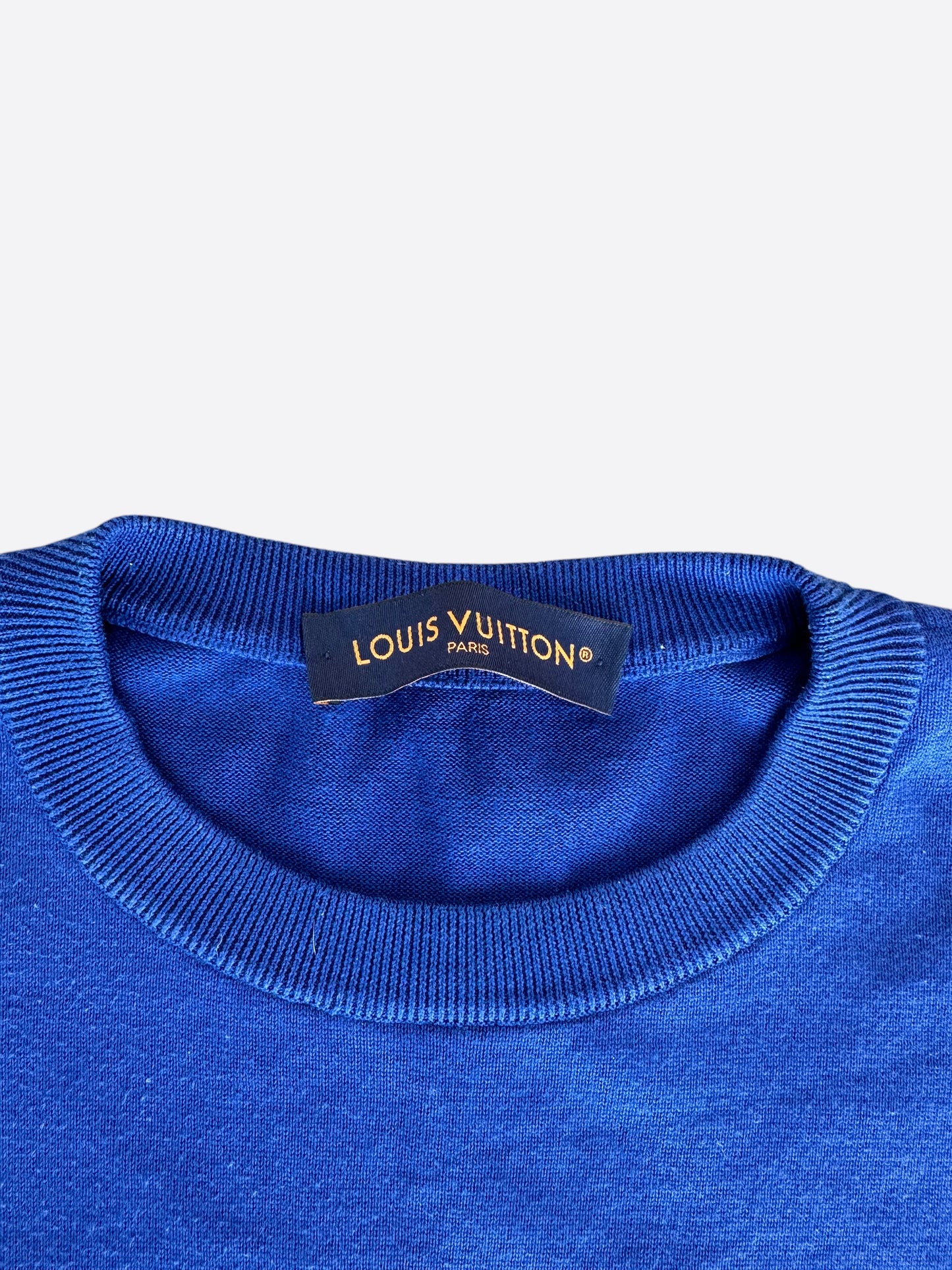 Louis Vuitton Blue & White Since 1854 Intarsia T-Shirt